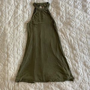 Olive ribbed AE dress - size M